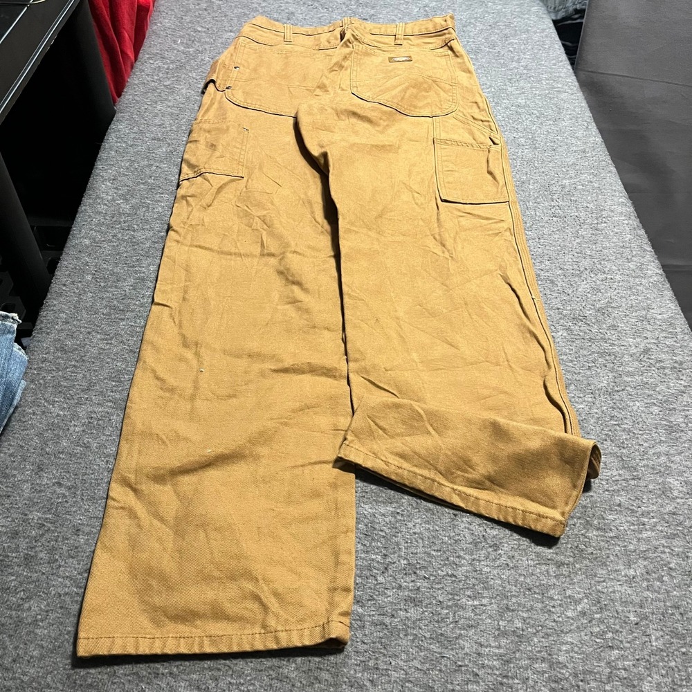 Dickies Relaxed Fit Duck Carpenter Pants Brown DU336RBD 32x34 Mens